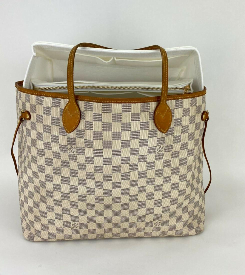 Louis Vuitton Neverfull Gm Damier Azur Canvas Shoulder Tote Bag
