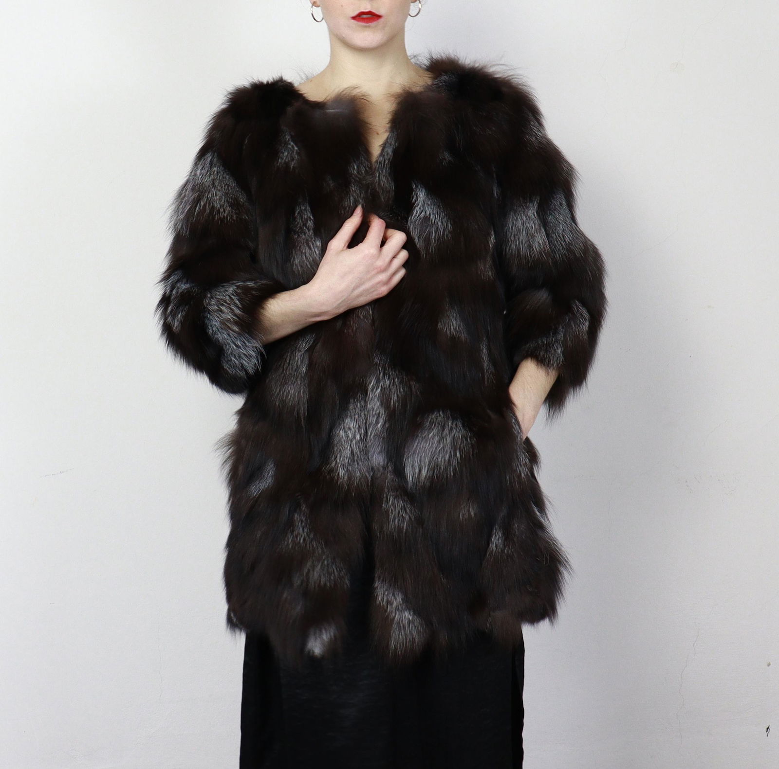 SILVER FOX FUR JACKET-Size S - US6 (1 of 11)