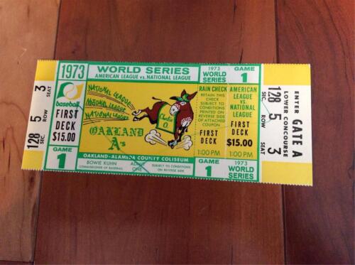 1973 World Series NY Mets Willie Mays last series Oakland A's Full Unused g1 (1 of 1)