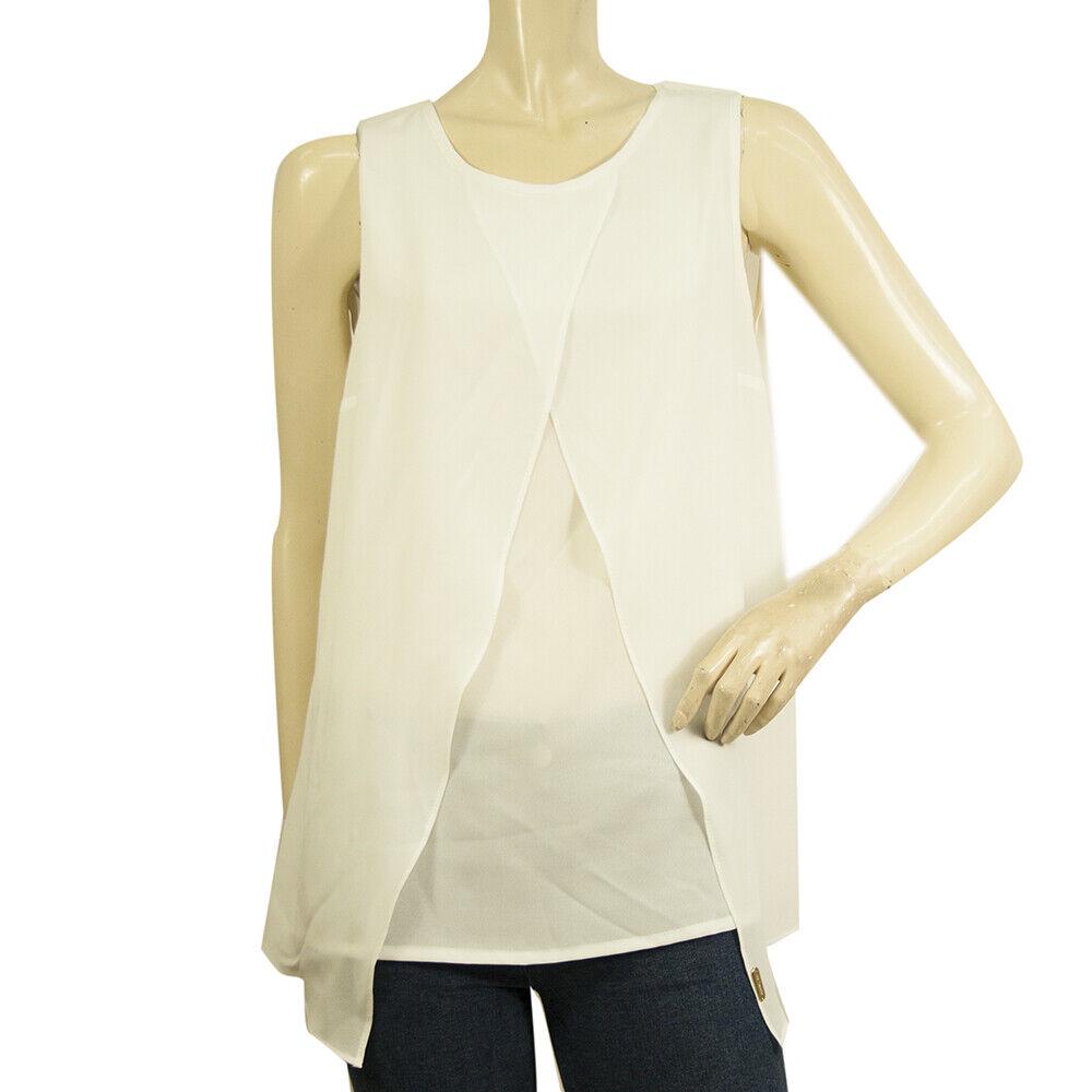 Guy Laroche Studio White Sleeveless Tank Long Paneled Top size 38: Pringle of Scotland White Spaghetti Straps Cami Long Pleated Top size S Guy Laroche Studio White Sleeveless Tank Long Paneled Top size 38 From Guy Laroche comes this absolutely gorgeous, sleeveless ta
