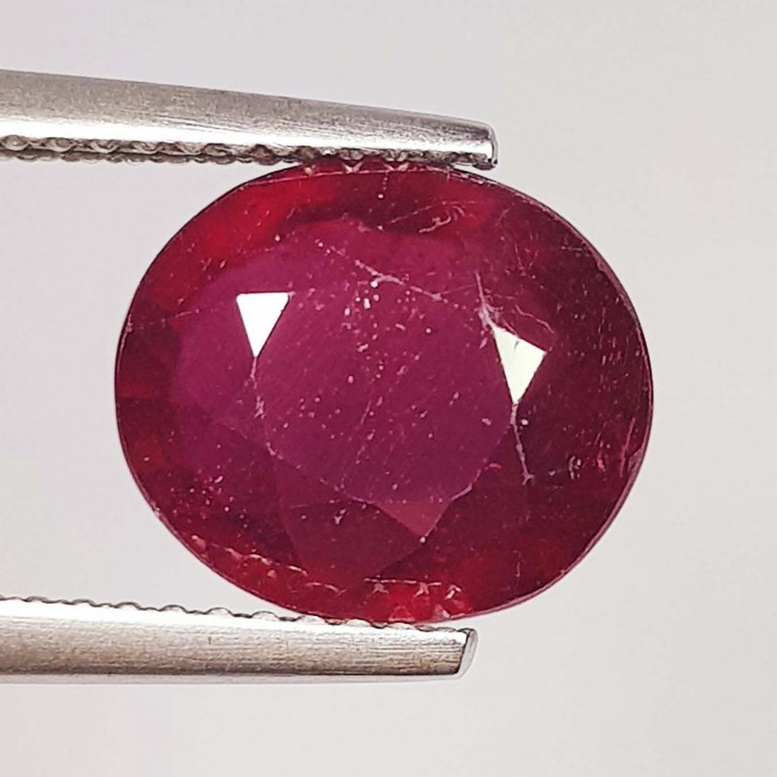 4.09 Ctz Top Quality Pinkish Red Natural Ruby (1 of 4)