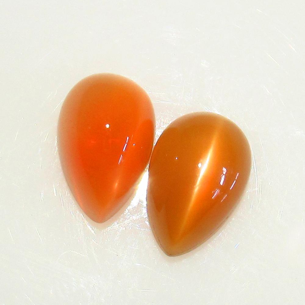 Natural Orange Moonstone Pair - 3.68 Ct (1 of 2)