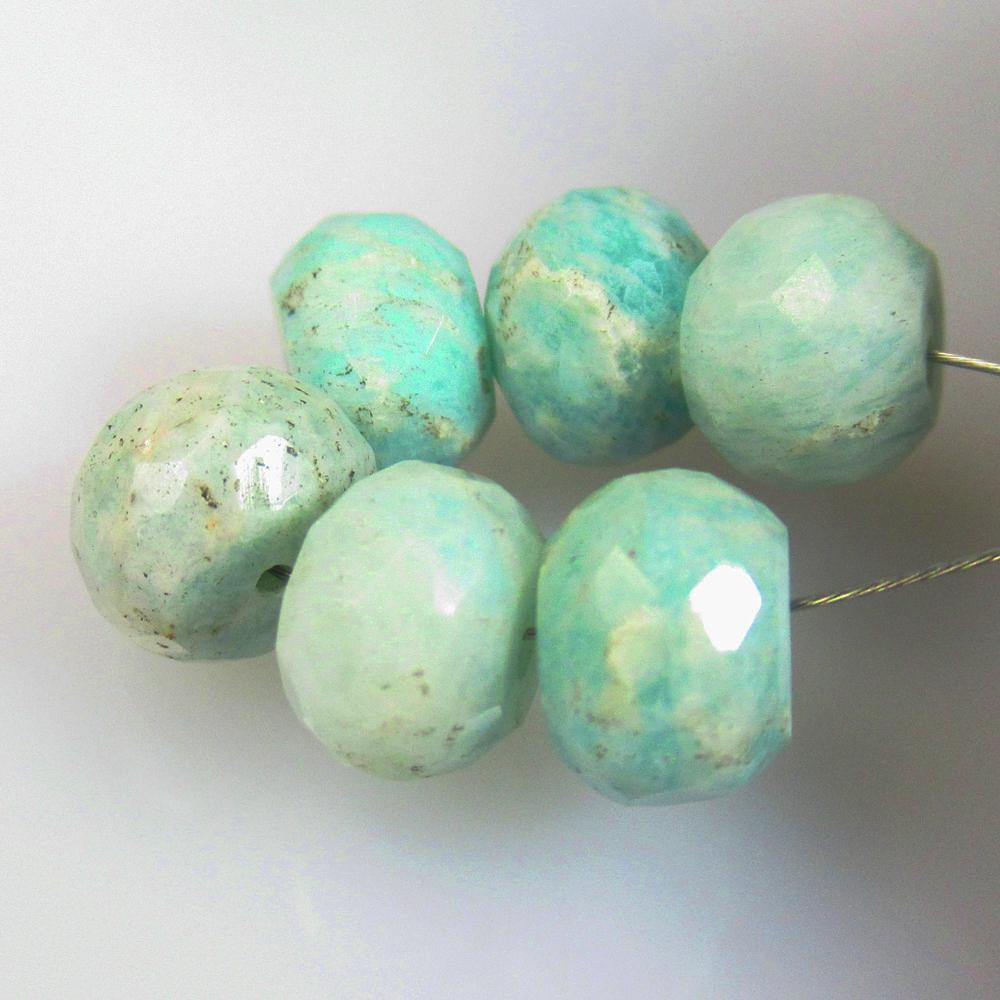 17.90 Ctw Natural 6 Drilled Amazonite Round Beads (1 of 2)
