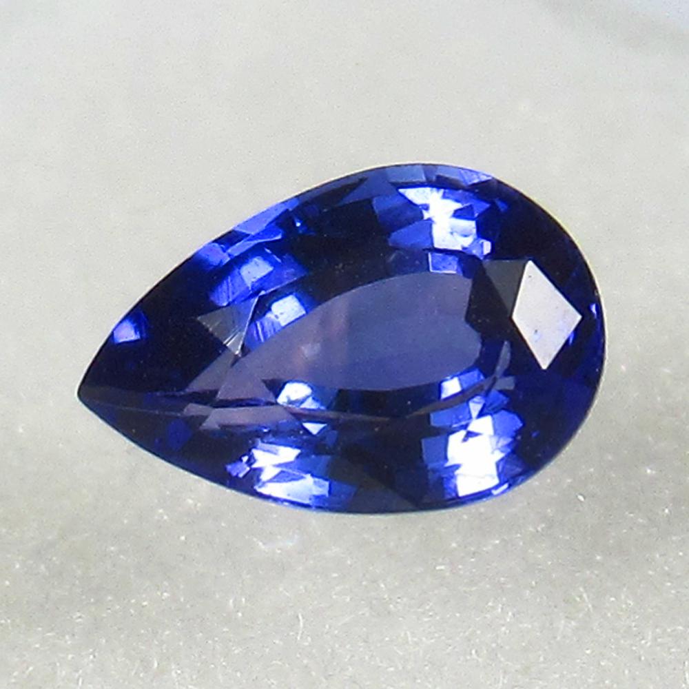 Natural Blue Sapphire - 0.51 Ct: Title: Natural Blue Sapphire - 0.51 Ct Origin: Sri Lanka Carat Weight: 0.51 Size/Dimensions: 6.00 x 4.00 x 2.70 mm Description: Pieces : 1 No's / Shape : Pear Cut / Color : Blue / Clarity : VVS - Tran