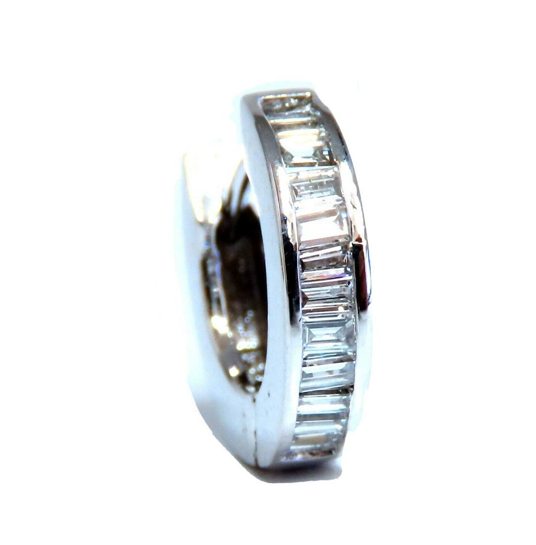 .40ct Natural Baguette Diamond mini hoop earring 14kt 14mm (1 of 6)