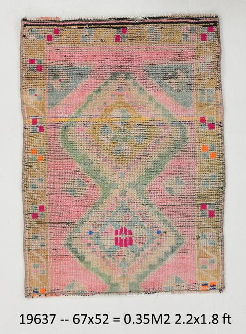 2' x 2' Vintage Turkish Doormat Rug - 19637 (1 of 18)