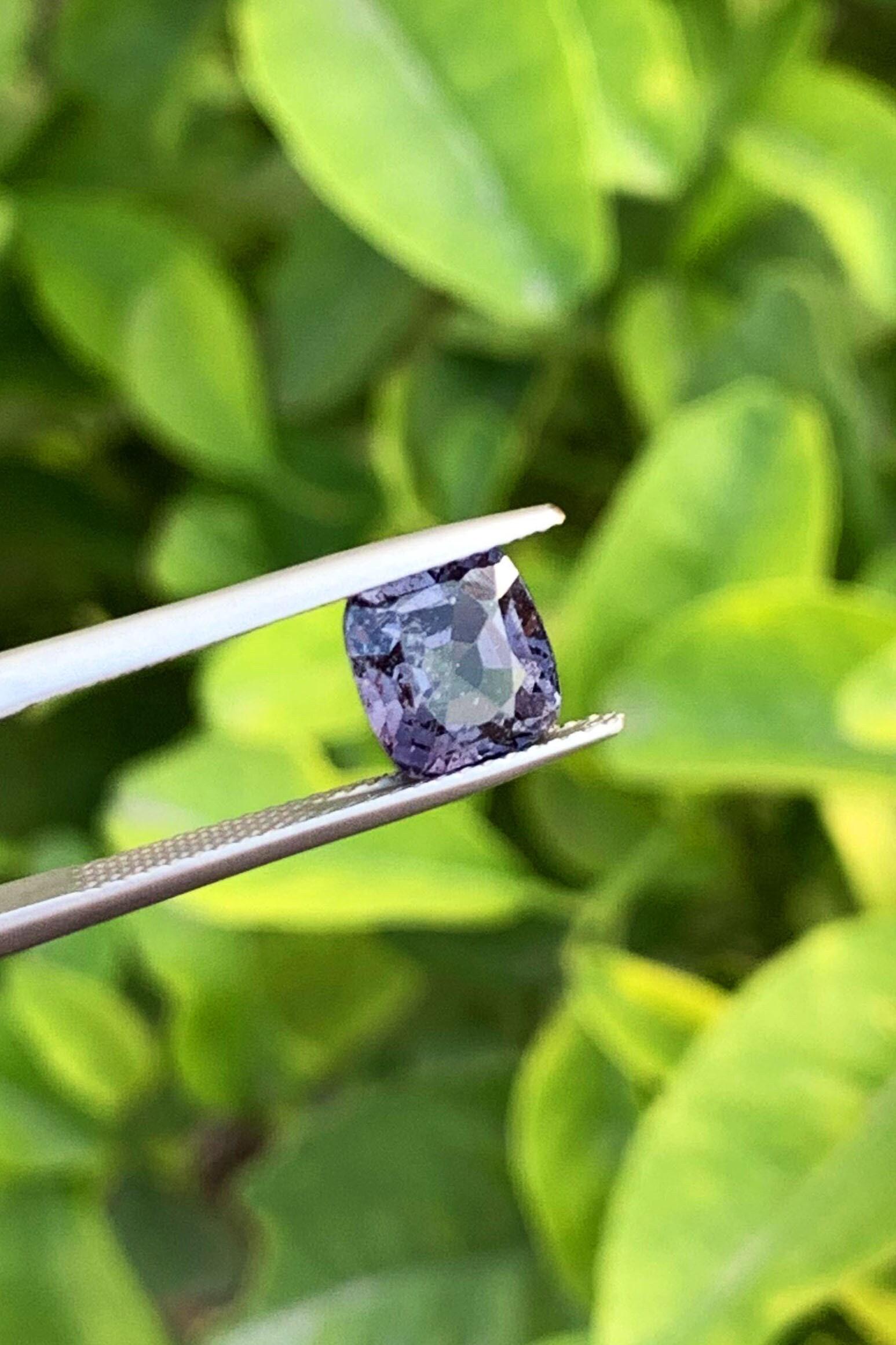 Teal Grey Spinel Gemstone Ring Making, Faceted Spinel Loose Gemstone, VVS Spinel Birthstone, Natural (1 of 7)