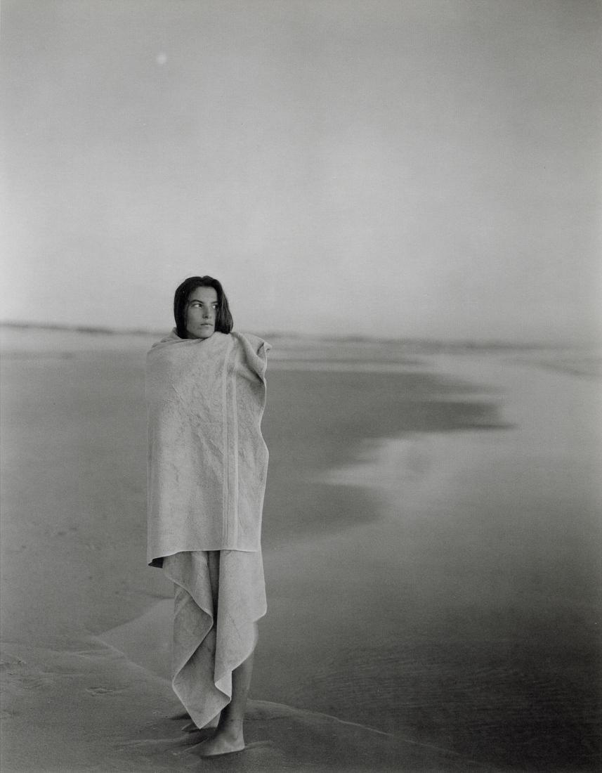 JOCK STURGES - Marine in the Moonlight, France, 1993: Artist: Jock Sturges Title: Marine Au Claire de Lune (Marine in the Moonlight), Montalivet, France, 1993 Medium: Photo Litho, 1994, USA Dimensions: 8.3x10.65" Description: Heat Wax Mounted on 11x14" C