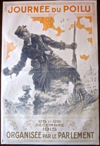 Organisee Par Le Parlement- Original 1915 WWI French LB Poster-Maurio Nesnoy Art (1 of 3)