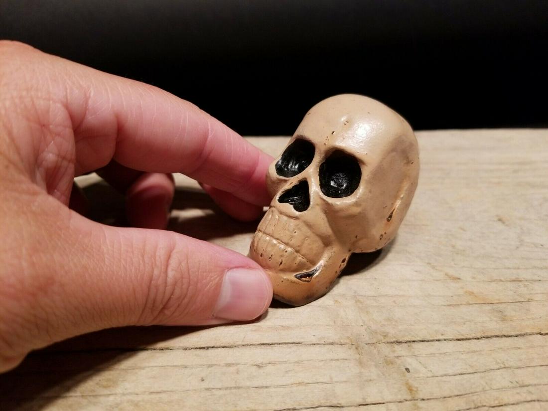 Miniature White Paint Cast Iron Skull Paperweight: Item specifics Condition: New: A brand-new, unused, unopened, undamaged item in its original packaging (where packaging is ... Read moreabout the conditionNew: A brand-new, unused, unopened, undamaged