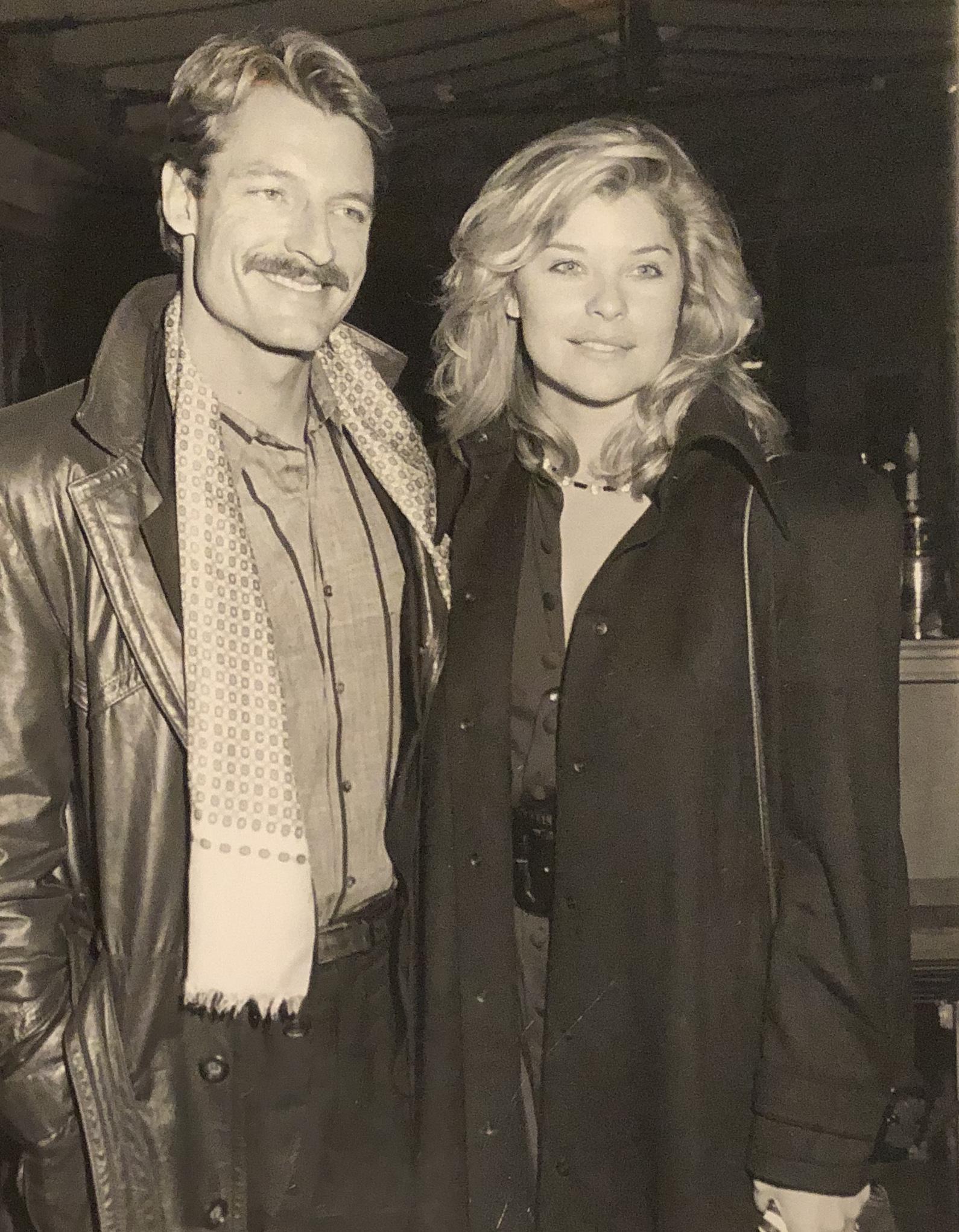 Perry King and date Kate Vernon - 1987 photographer stamps verso: Taken Jan 13, 1987 by noted photographer John Paschal w/ photographer stamp and description verso. 9x7 on Kodak paper. Please note that this lot has a confidential reserve. When you leave a bid in adv