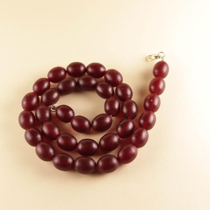 73g Natural Baltic amber necklace cherry olives red beads (1 of 12)