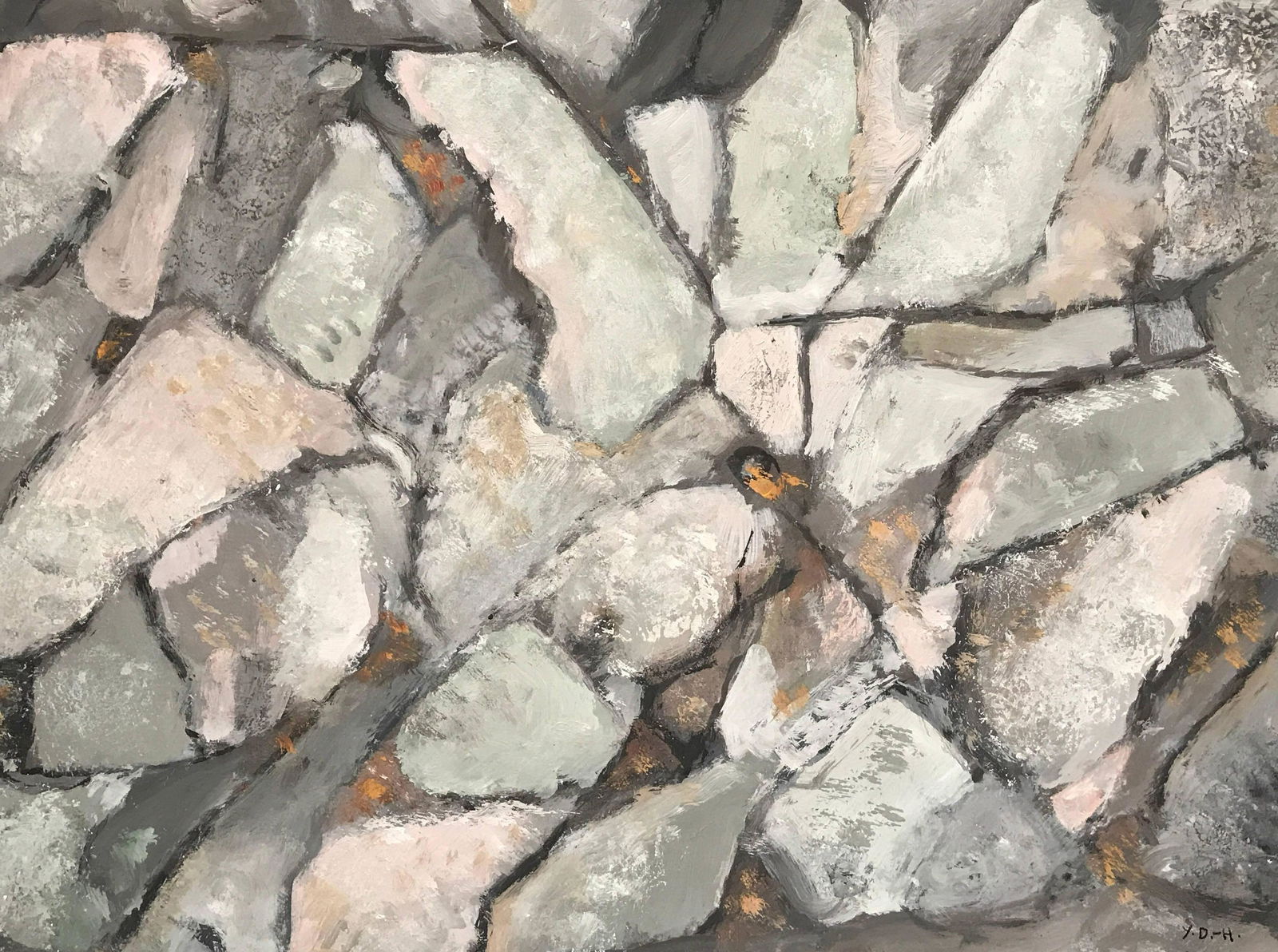 French Cubist Abstract 1970's Painting - Strong Fauvist Color palette c. 1970's (1 of 7)