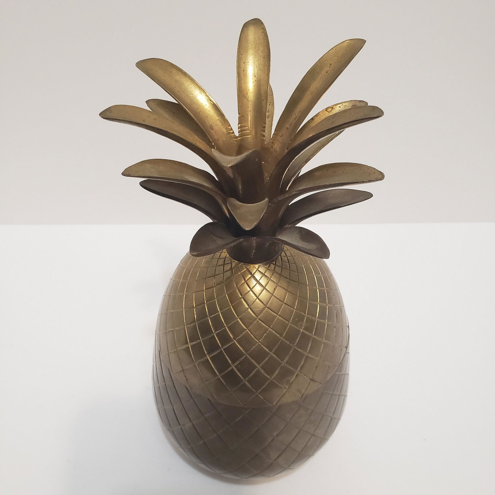 Vintage Ethan Allen Pineapple Candle Holder Stash Box Jewelry Holder Box Bowl Home Decor Metal Art (1 of 10)