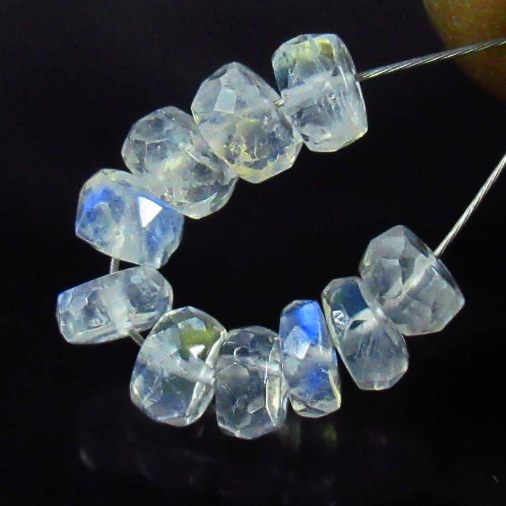4.12 Ctw Natural 10 Drilled Blue Moonstone Round Beads: No Reserve! Title: 4.12 Ctw Natural 10 Drilled Blue Moonstone Round Beads Stone Clarity: Semi-Transparent Gemstones: Natural Moonstone Beads Carat Weights: 4.12 Size/Dimensions: 4.00 - 4.80 mm / 10 PC