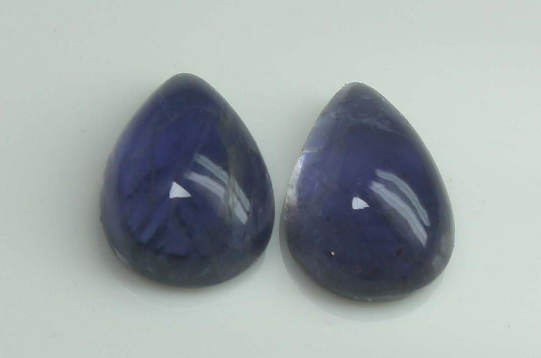 2.52 Cts Natural Iolite Lot: No Reserve! Title: 2.52 Cts Natural Iolite Lot Additional Information: Gemstone : Natural Iolite Shape and Cut : Pear Cabochan Weight : 2.42 carats Measurements : 8.50x6.24x3.59 mm, 8.45x6.37x3.65 mm