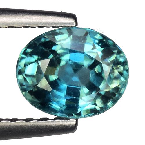 1.40Cts Splendid !Natural Blue Zircon Oval Shape Good Luster Loose gemstones (1 of 3)