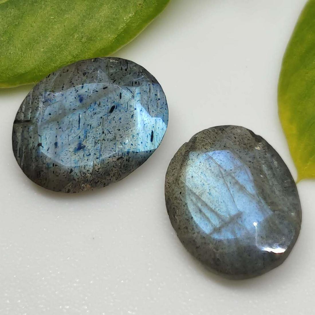 2.95 ct Natural Faceted Labradorite Pair (1 of 1)