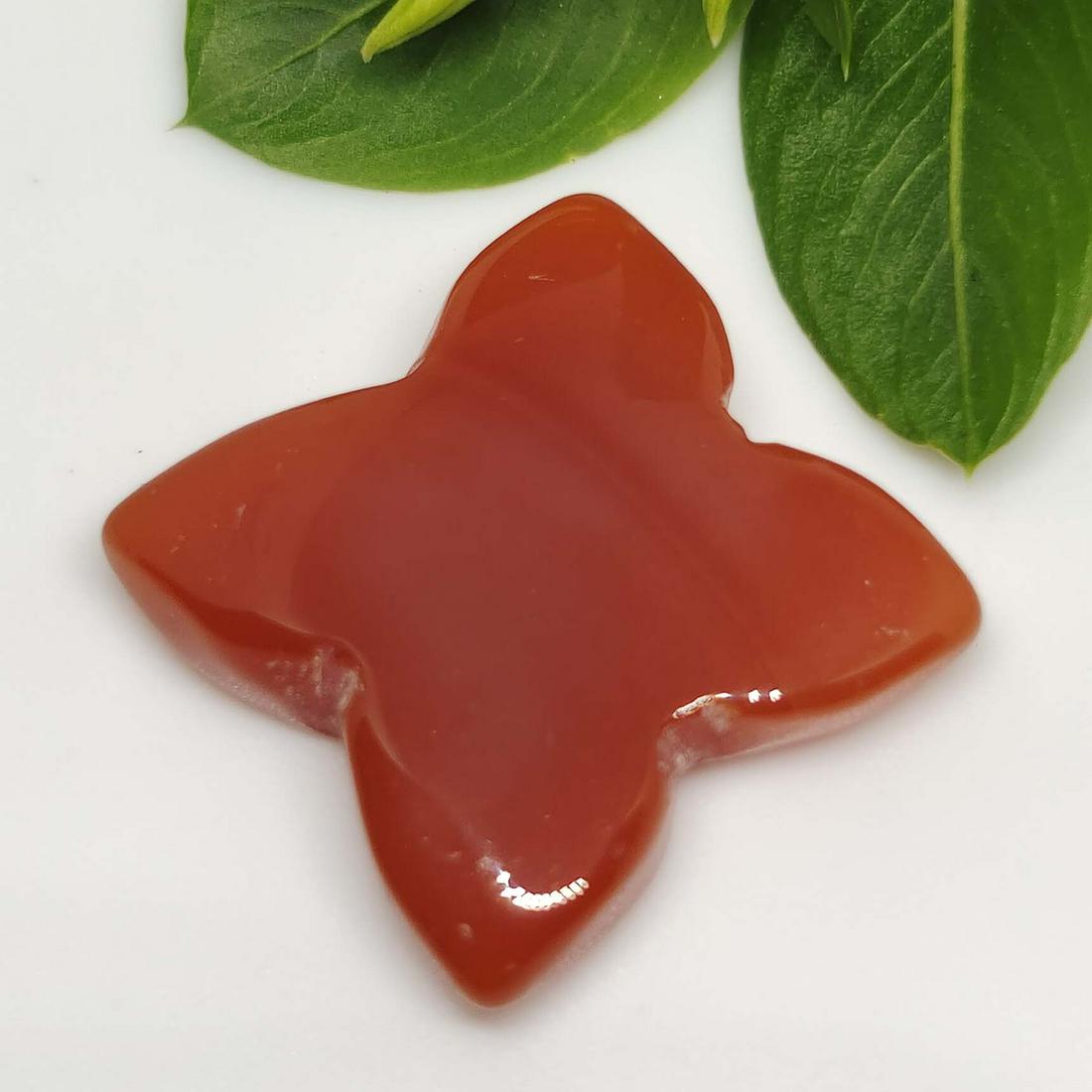 8.75 ct Natural Carnelian Star Cab: No Reserve! Title: 8.75 ct Natural Carnelian Star Cab Additional Information: Gemstones: Carnelian Carat Weights: 8.75 ct Size/Dimensions: 15 X 15 mm Materials & Techniques: Carnelian Shipping: Domest