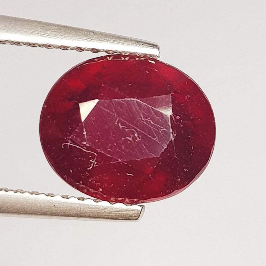 4.70 Ctz Top Quality Pinkish Red Natural Ruby (1 of 4)