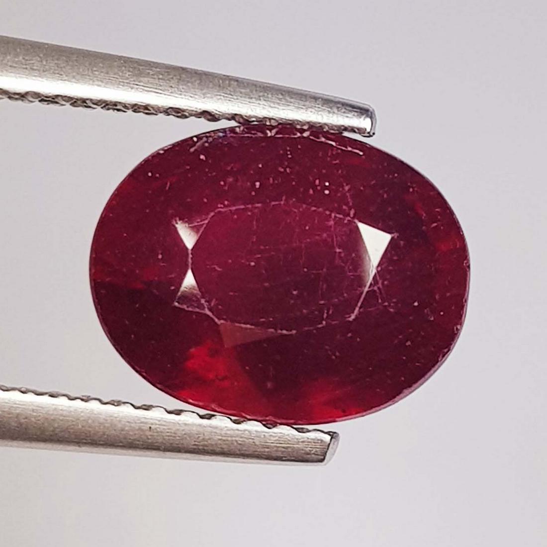 4.42 Ctz Top Quality Pinkish Red Natural Ruby (1 of 4)