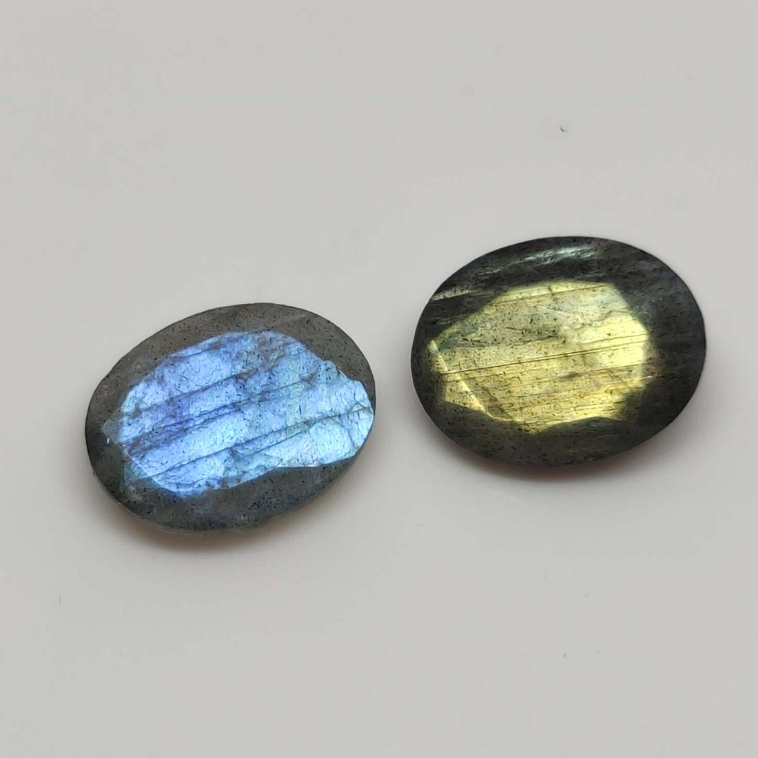 3.15 ct Natural Faceted Labradorite Pair (1 of 1)