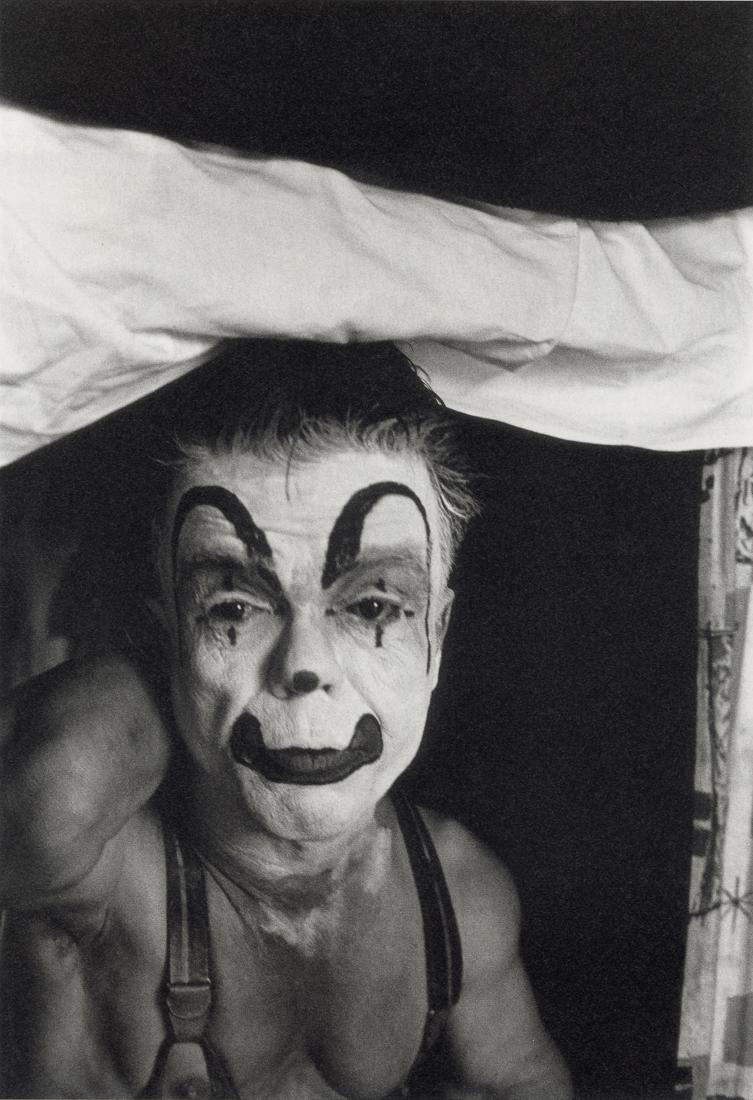 BRUCE DAVIDSON - The Dwarf, Clyde Beatty Circus, 1958: Artist: Bruce Davidson Title: The Dwarf and the Clyde Beatty Circus, 1958 Medium: Photo Litho, 2009, Germany Dimensions: 6.3x9.2" Description: Heat Wax Mounted on 11x14" Conservation Board Artist Bio: