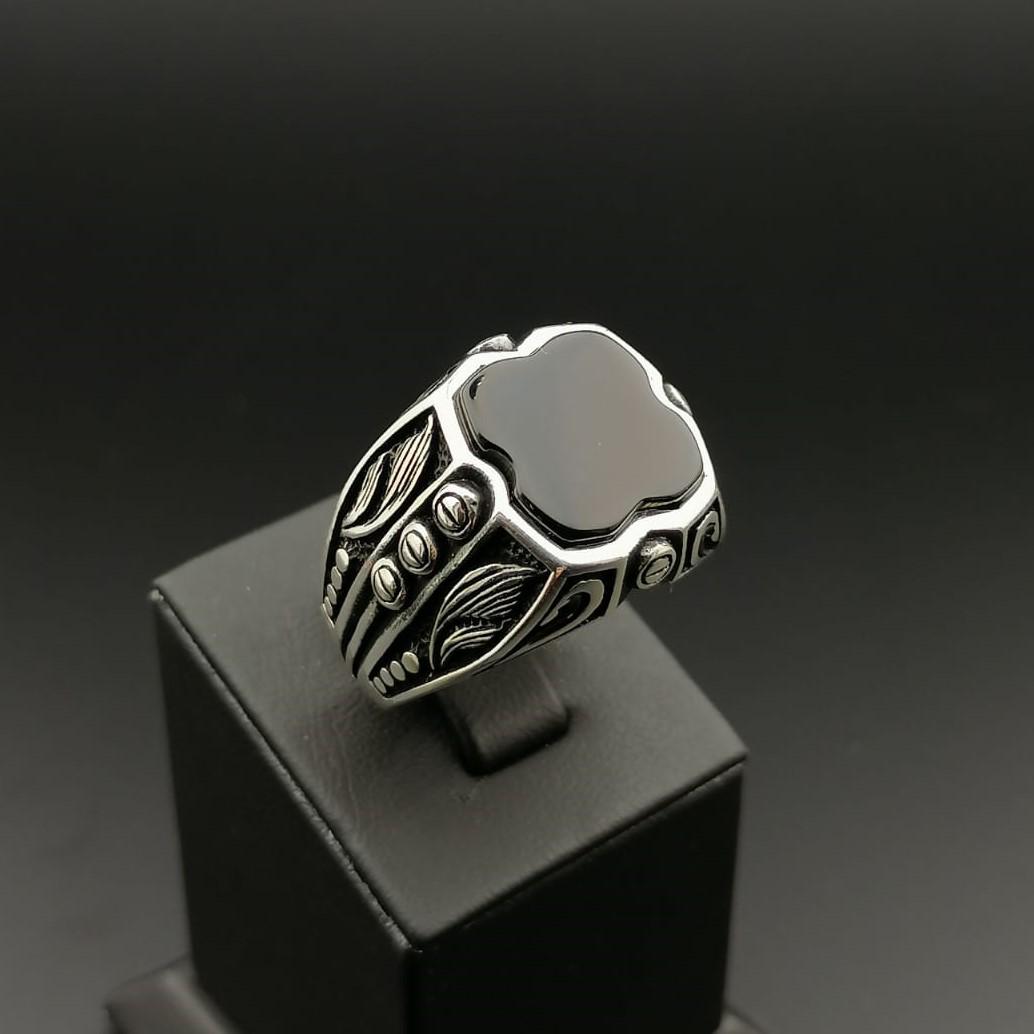 925 Silver Men's Ring with Black Onyx (1 of 8)