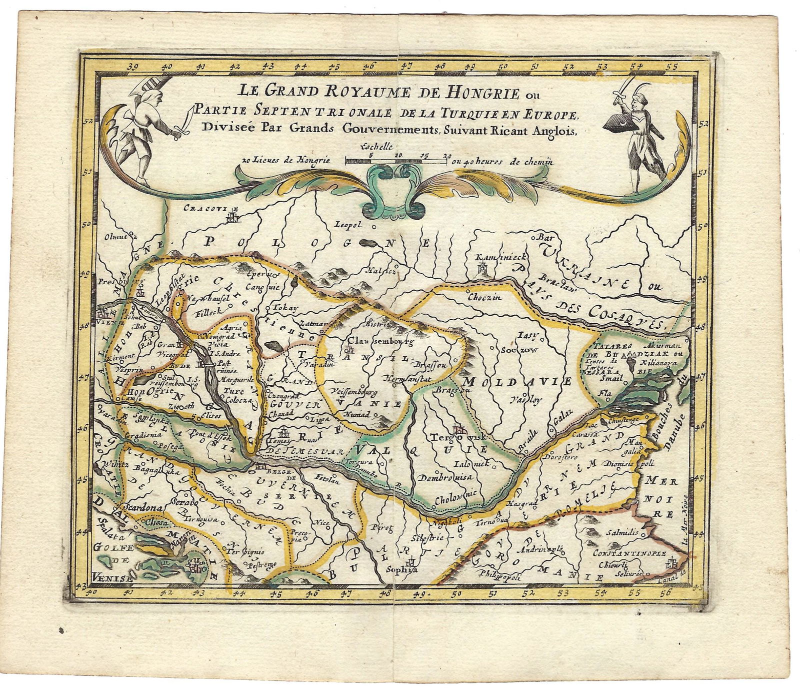 1692 Peeters Map of Hungary, Romania and Parts of Balkans -- Le Grand Royaume de Hongrie ou Partie (1 of 1)