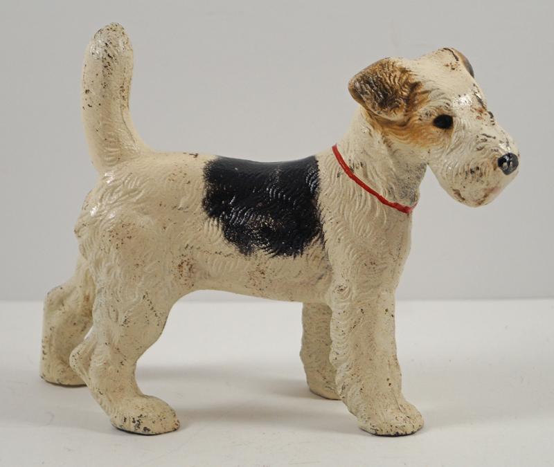Antique Fox Terrier Dog Cast Iron Hubley Doorstop (1 of 6)