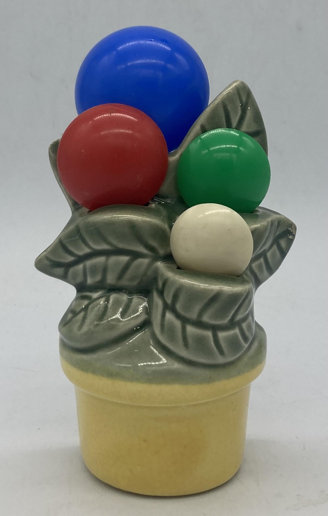 1950'S SHAWNEE POTTERY FLOWER POT PLANT MEASURING SPOONS HOLDER WALL POCKET (1 of 8)