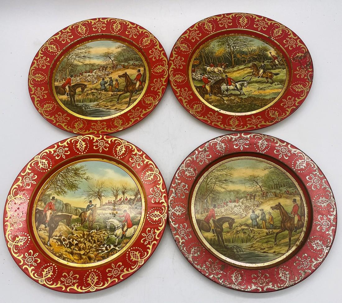 RARE FRENCH VINTAGE LIPTON TEA METAL SEASONS PLATES Advertising (1 of 8)