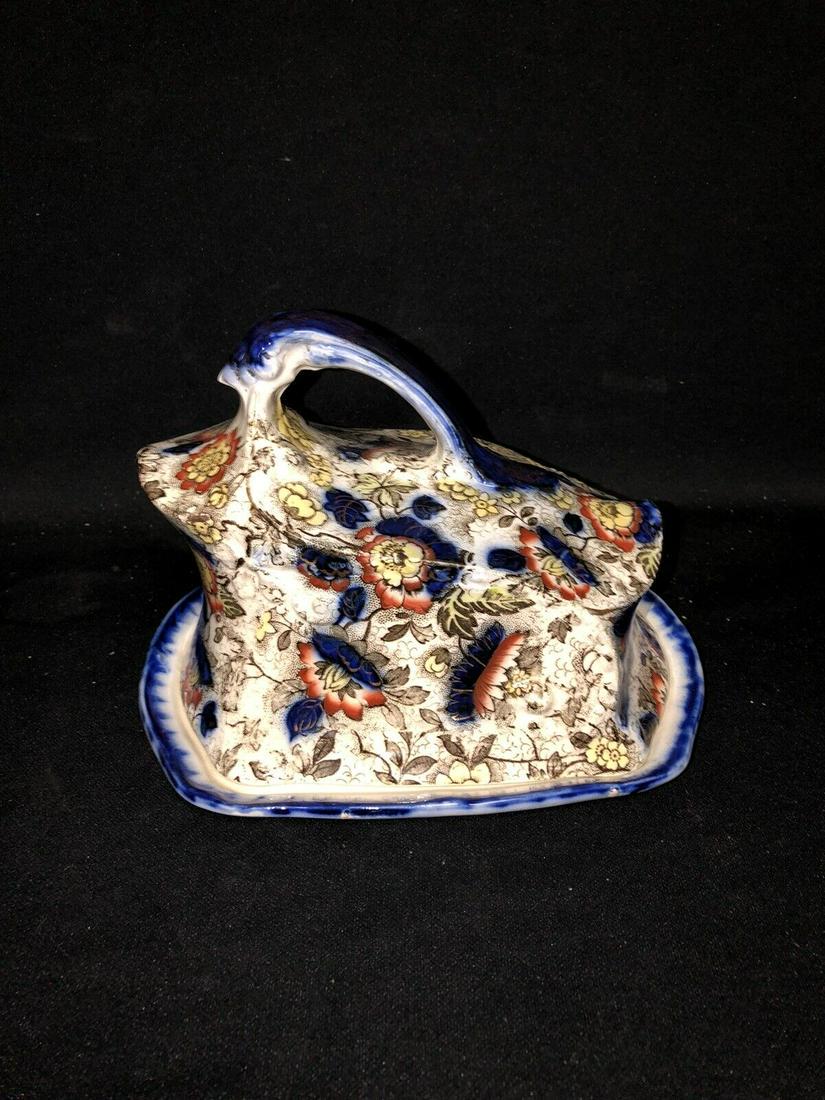 Flow Blue Covered Cheese Dish (1 of 7)