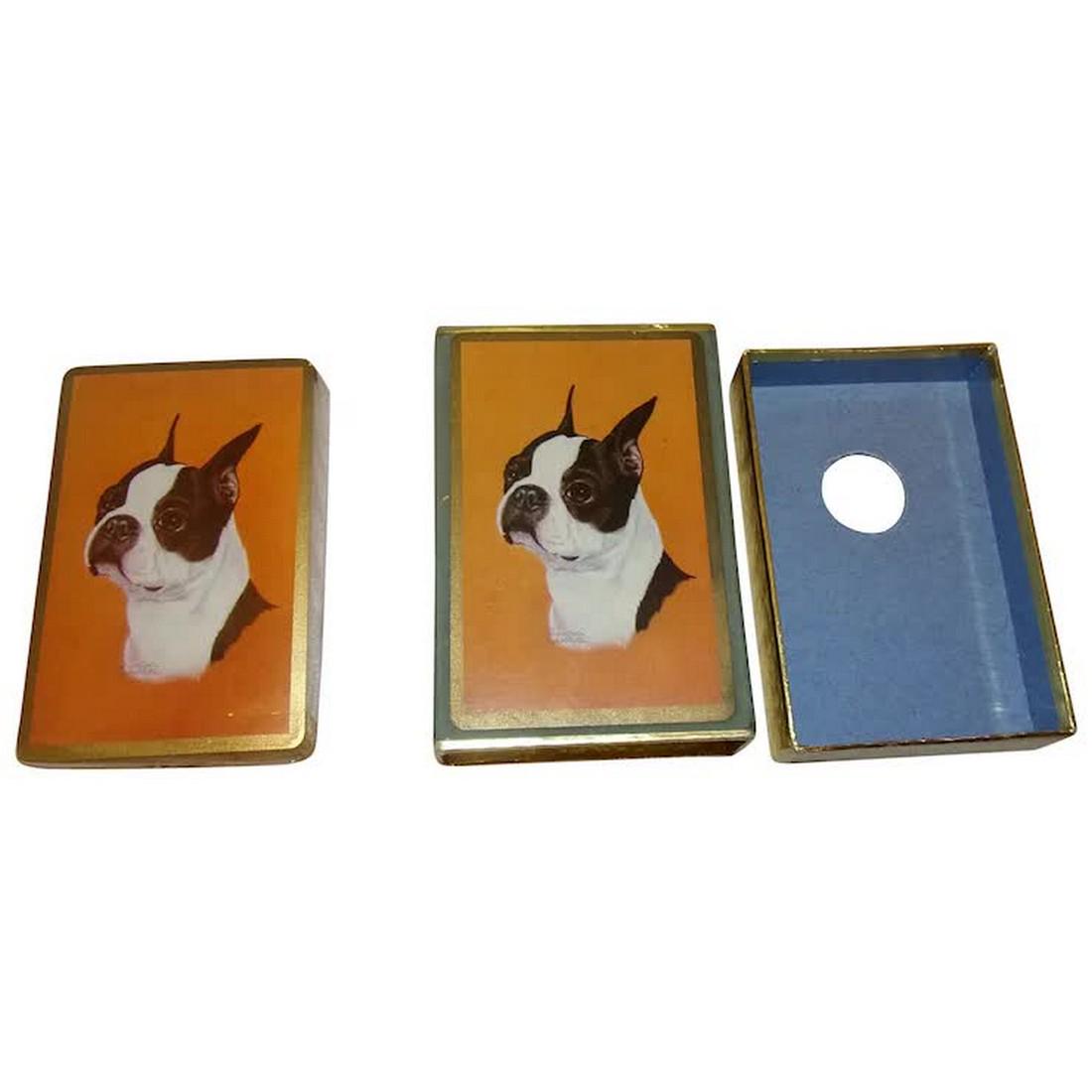 Vintage Boston Terrier Bulldog Playing Cards NOS (1 of 5)