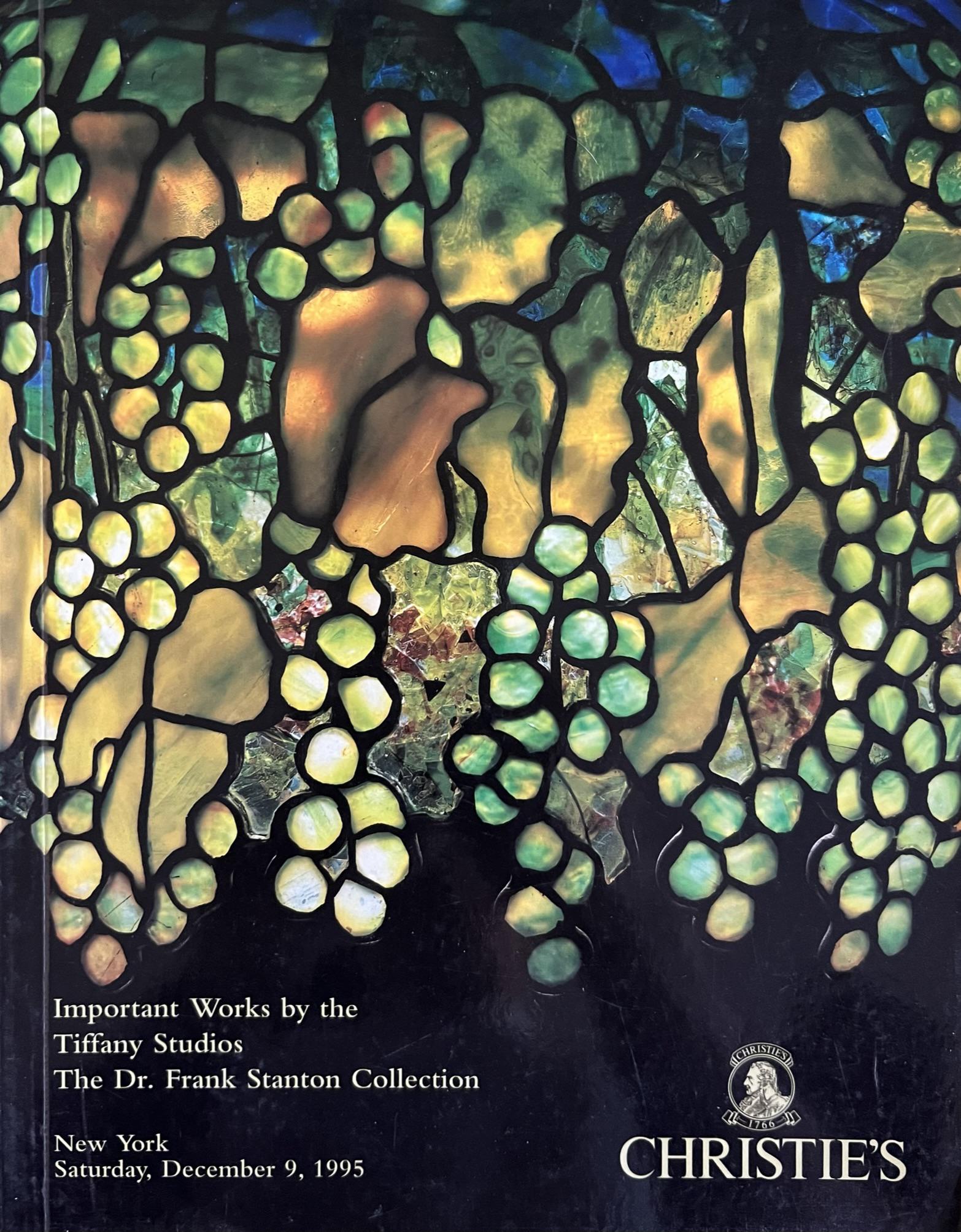 Christies - Tiffany Studios 1995: Christies Catalog 12/9/95 - Important works by the Tiffany Studios- the Dr. Frank Stanton Collection. Please note that this lot has a confidential reserve. When you leave a bid in advance of the aucti