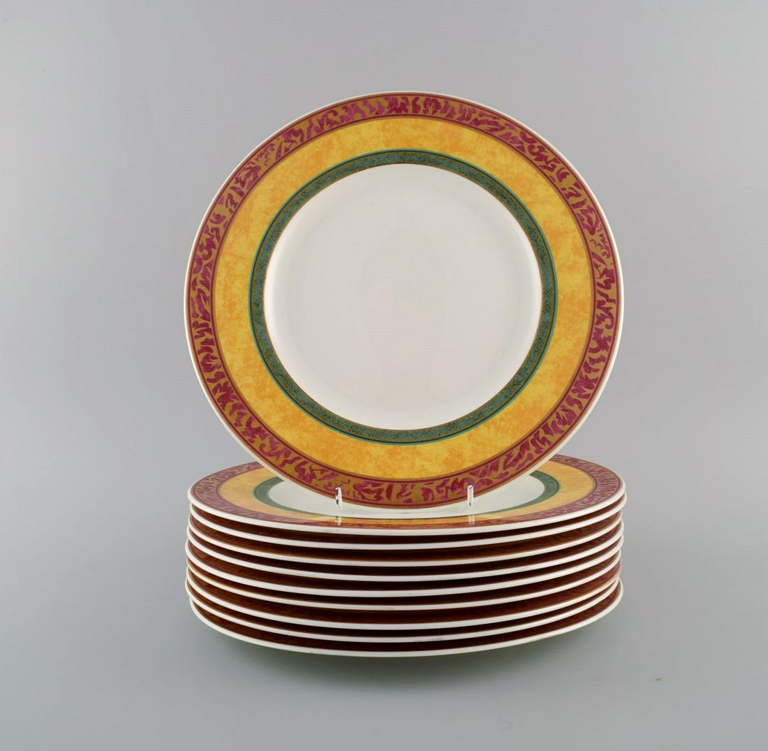 Paloma Picasso for Villeroy & Boch. 10 "My way" porcelain dinner plates. Colorful decoration. 1990s.: Title: Paloma Picasso for Villeroy & Boch. 10 "My way" porcelain dinner plates. Colorful decoration. 1990s. Brand: Villeroy & Boch Description: Paloma Picasso for Villeroy & Boch. 10 "My way" porcelai