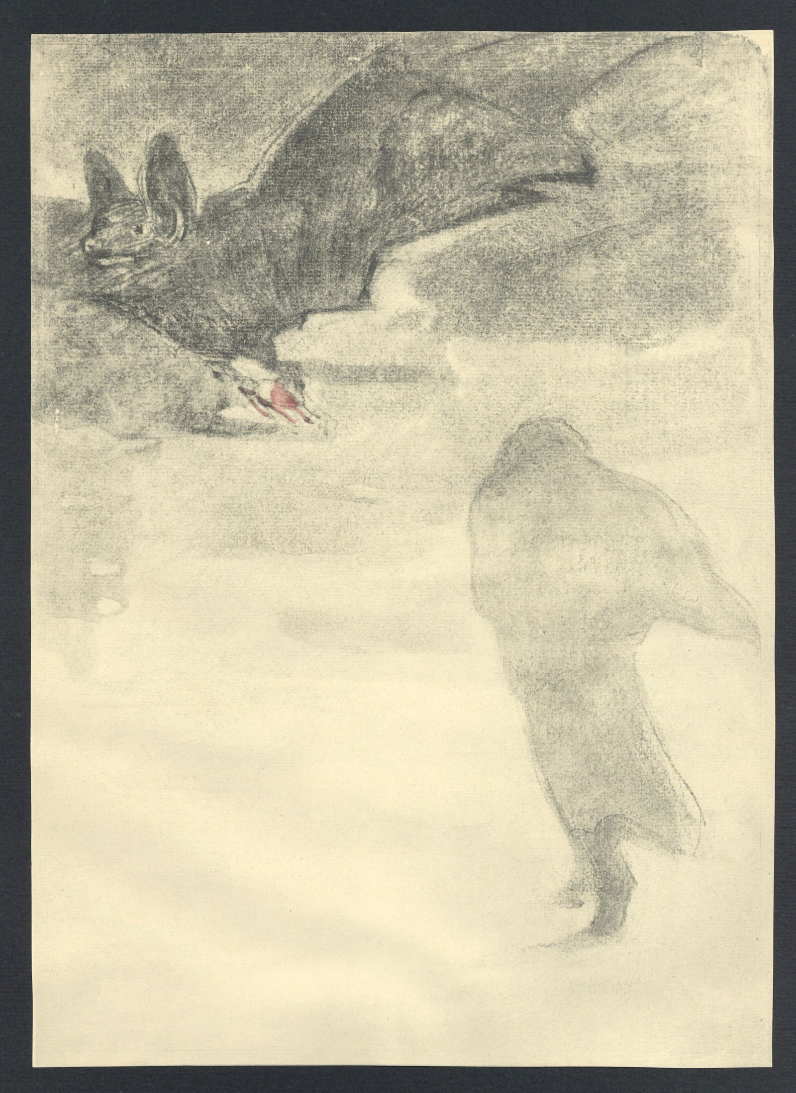 Franz Marc "Hopeless" 1917: Medium: collotype (after the watercolor). The German title is Hoffnungslos. Printed in 1917 and published in Munich in an edition of 110 by Franz Hanfstaengl for the rare "Stella Peregrina" portfolio.