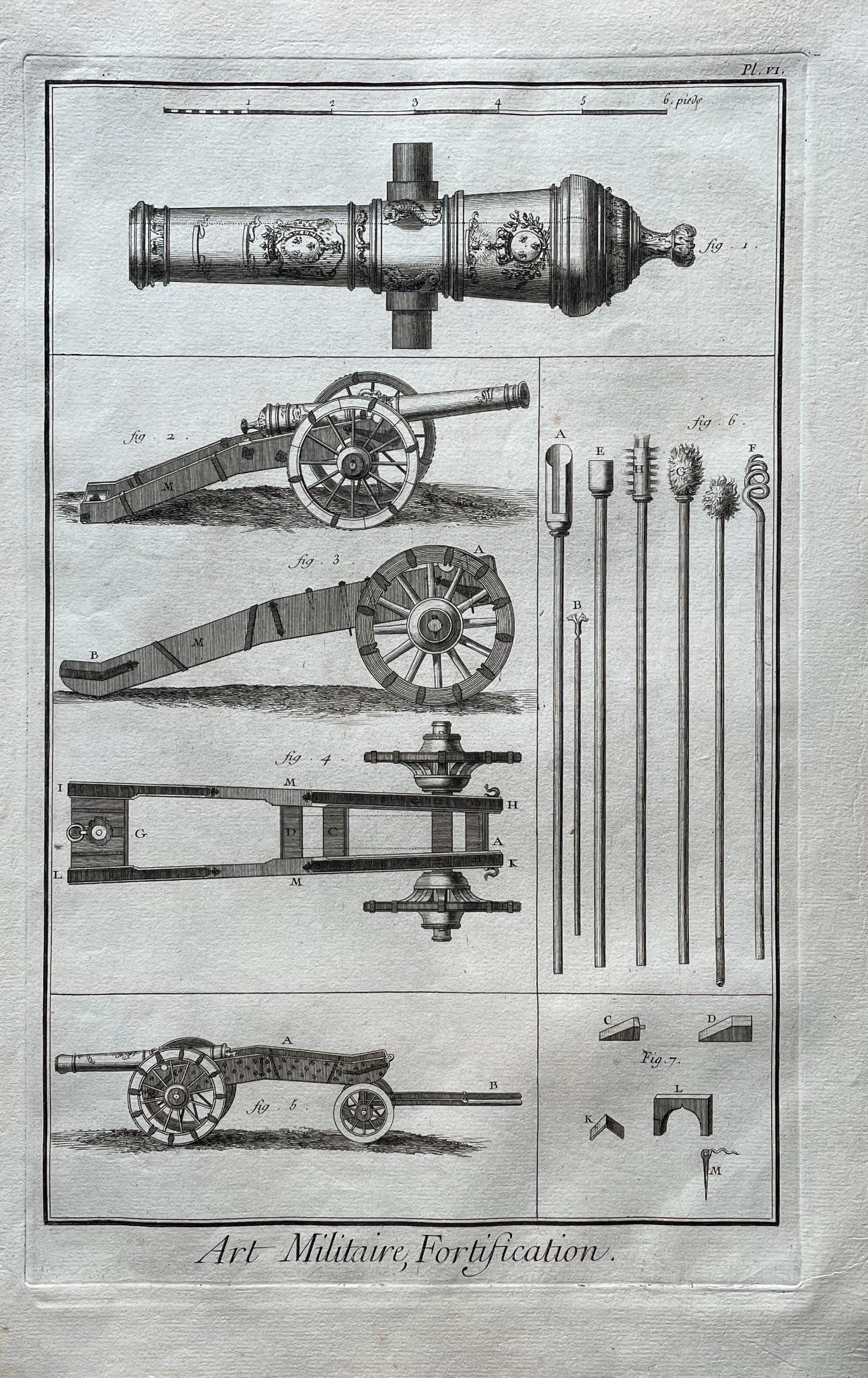 Antique Print - Set of 2 Prints - Military Art - The Structure of the Cannon - Denis Diderot - 1762: Title/Artist: Antique Print - Set of 2 Prints - Military Art - The Structure of the Cannon - Denis Diderot - 1762 Date/Period: 1762 Material: Paper Dimensions: 40 cm x 26 cm Description: Set of 2 Prin