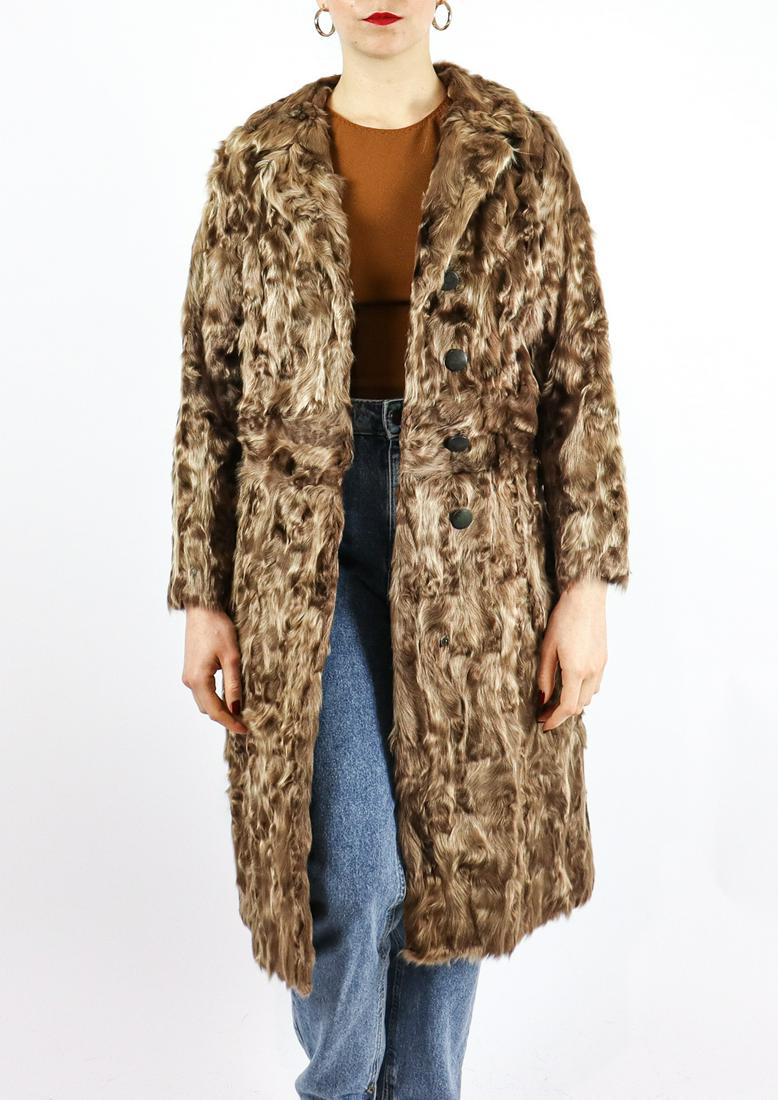 BROWN LAMB FUR COAT - US 8 - EU S (1 of 12)