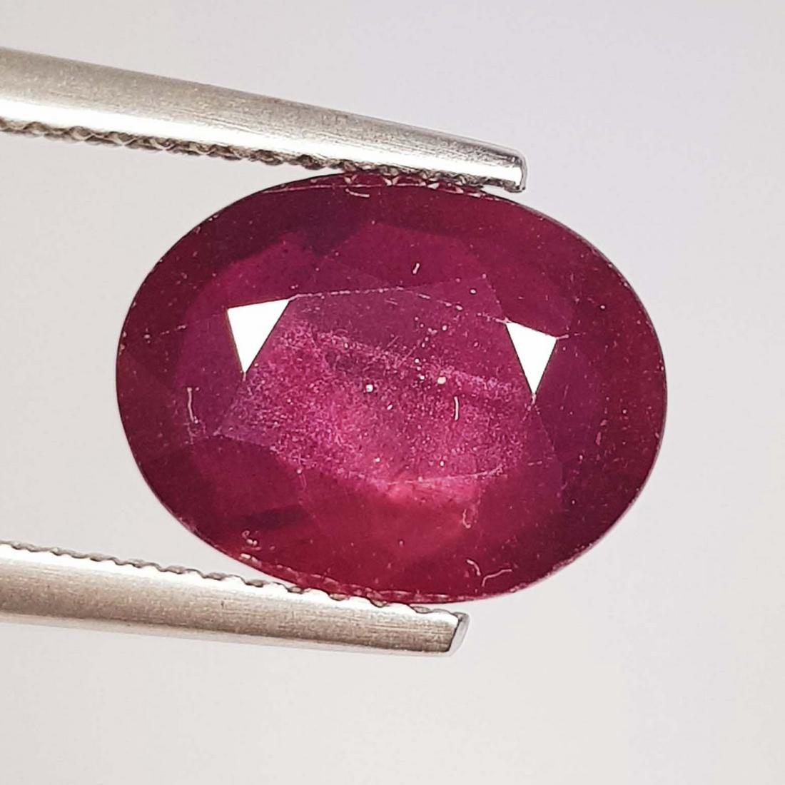 4.81 Ctz Top Quality Pinkish Red Natural Ruby (1 of 4)