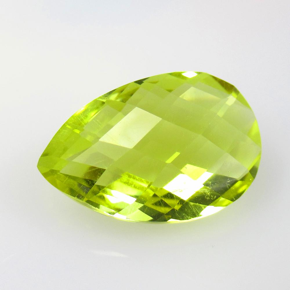 10.57 Ctw Natural Lemon Quartz Pear Checkerboard Cut: No Reserve! Title: 10.57 Ctw Natural Lemon Quartz Pear Checkerboard Cut Stone Clarity: VVS Gemstones: Natural Lemon Quartz Carat Weights: 10.57 Size/Dimensions: 18.50 x 12.30 x 8.50 mm Additional Info