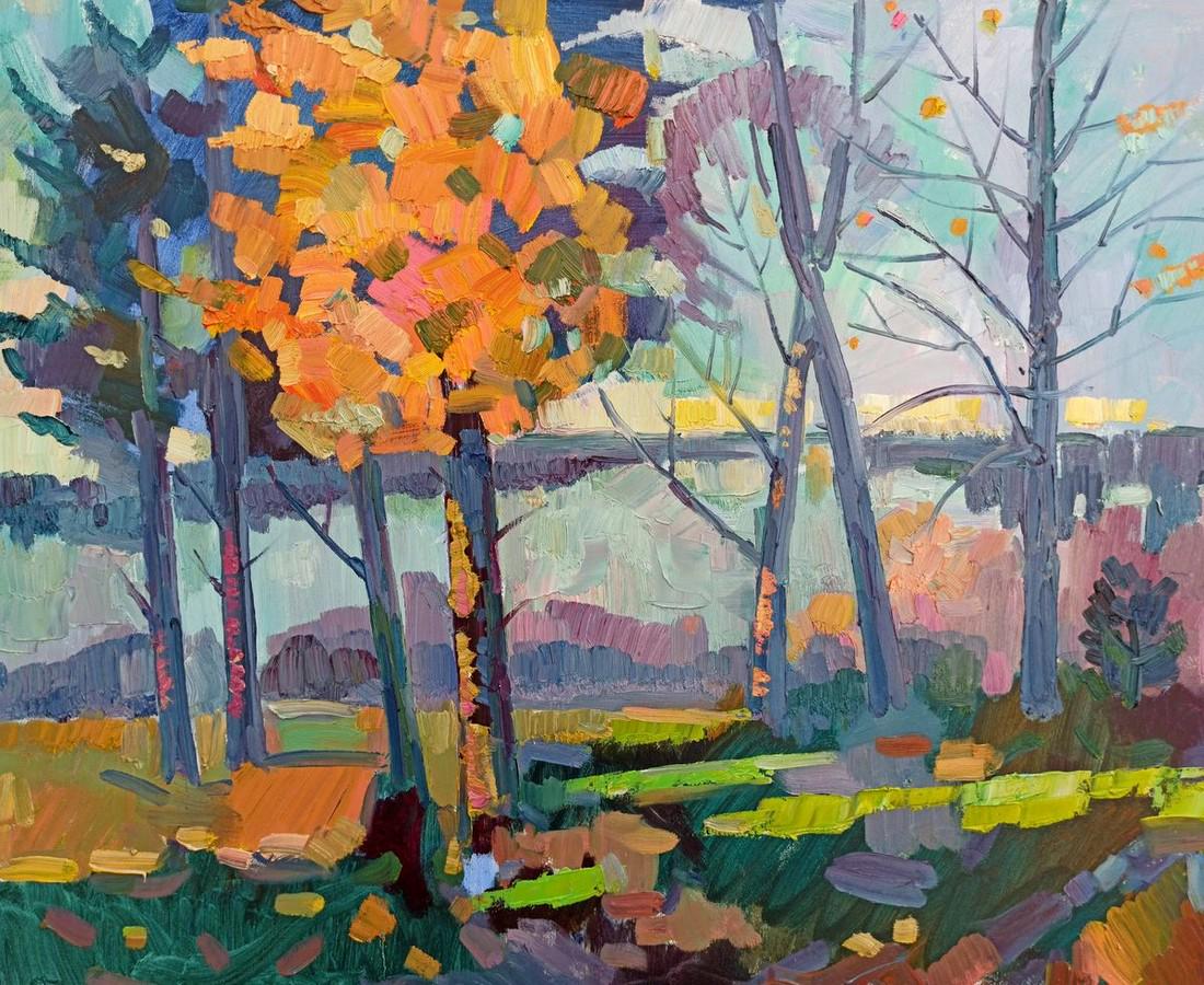 Oil painting Autumn landscape Peter Tovpev (1 of 8)
