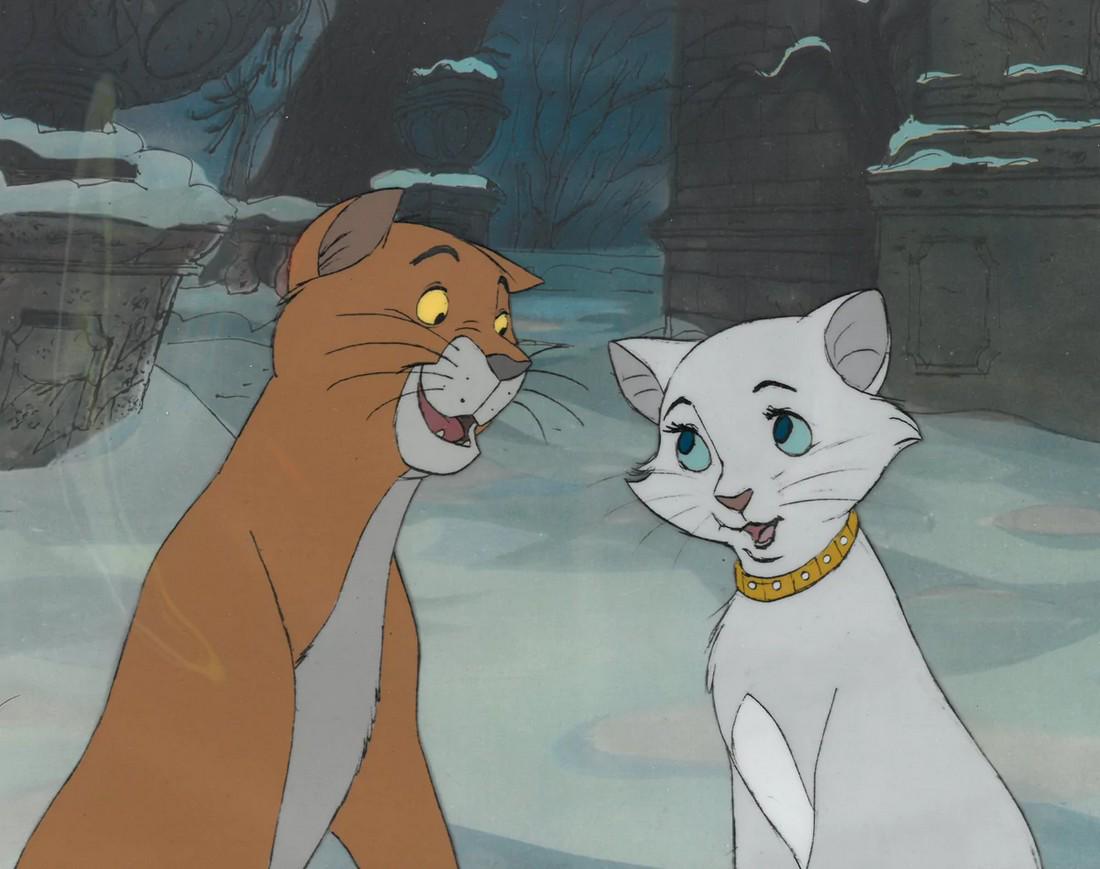 The Aristocats Production Cel (Walt Disney, 1970) Art Corner Duchess and O'Malley (1 of 4)