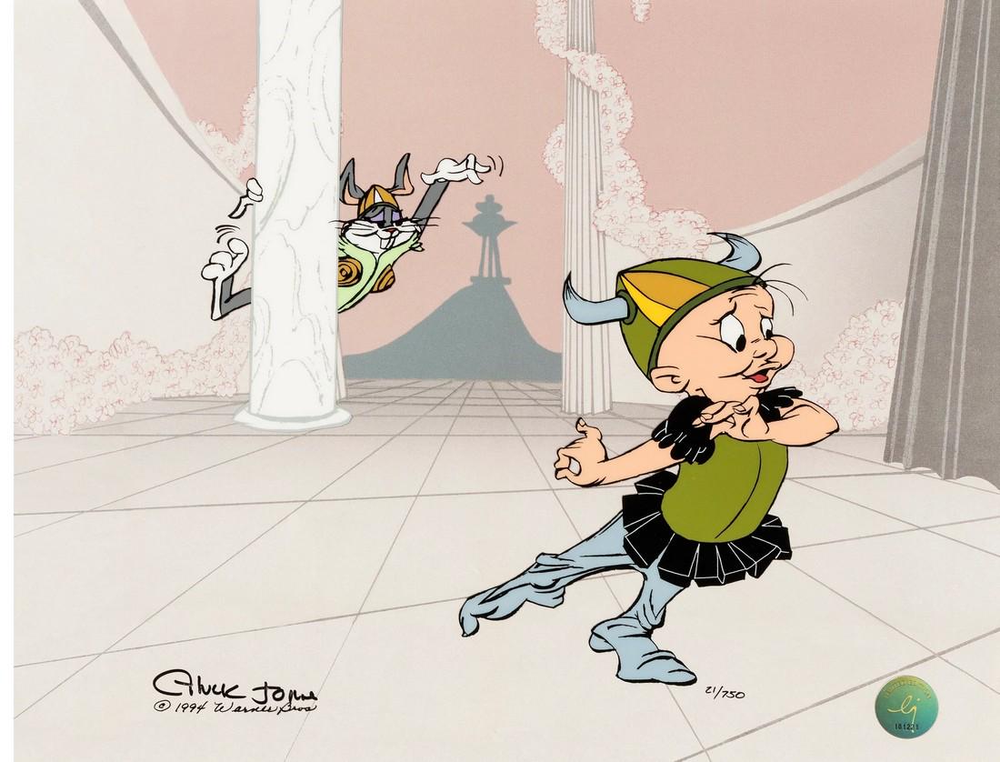 Chuck Jones Signed Warners Bugs Bunny Limited Edition Cel #63/750 What's Opera Doc V 1994 (1 of 3)