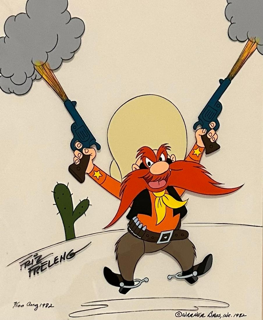 Yosemite Sam Hand Painted Limited Edition Cel #7/100 by Friz Freleng Signed. (1989). VERY RARE (1 of 3)