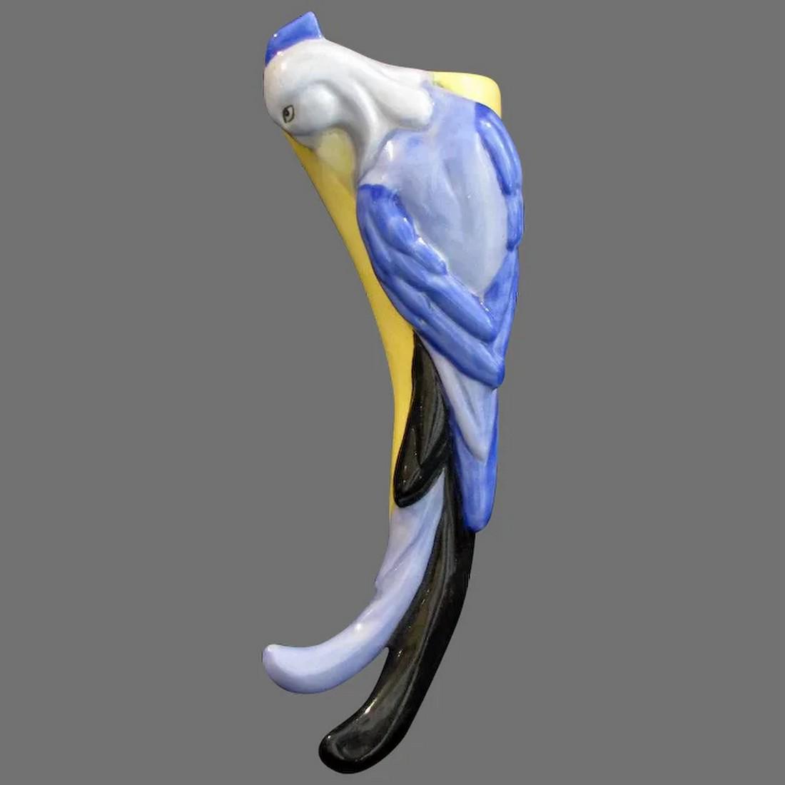 Bird Wall Pocket ~ Fulper Pottery ~ Pattern 369 Fulper Pottery, Flemington, NJ 1922-1928 (1 of 6)