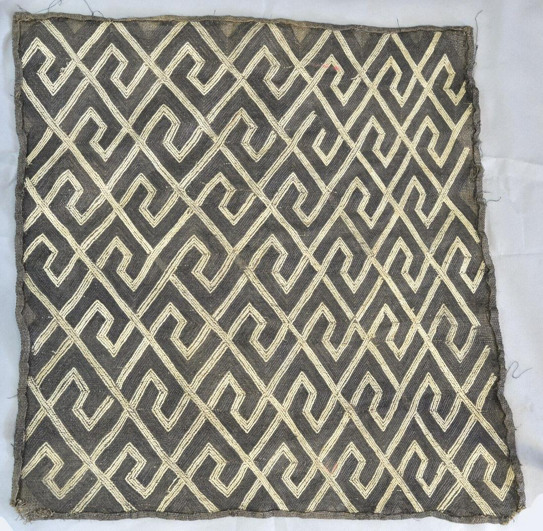 KUBA Kasai Velvet Raffia Shoowa Bushoong textile Congo African Tribal Art 1809 (1 of 2)