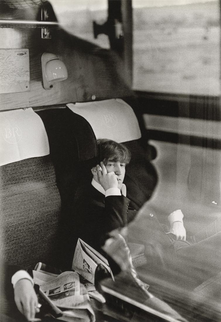 DAVID HURN - John Lennon On Train, Britain, 1964 (1 of 1)