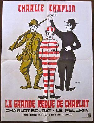 The Chaplin Revue - Vintage R73 French Poster - Leo Kouper Chaplin Character Art: THE CHAPLIN REVUE - VINTAGE R73 FRENCH POSTER - LEO KOUPER CHAPLIN CHARACTER ART \nVintage R73 Frenc