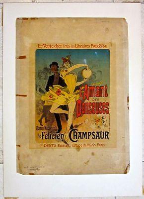 L'amant Des Danseuses - Original 1896 Novel Advertisement- Jules Cheret Art Rare! (1 of 1)